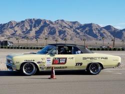 Photo of Lynda Jacobs in her 1966 Butter Yellow Convertible Chevelle, "Wimpy"